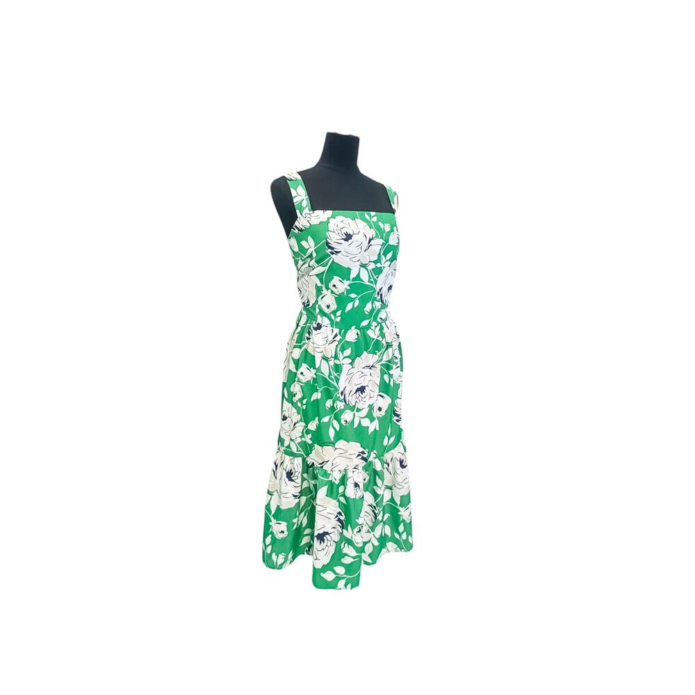 Eliza J Plus Size Green Floral Tiered Sundress - 22W